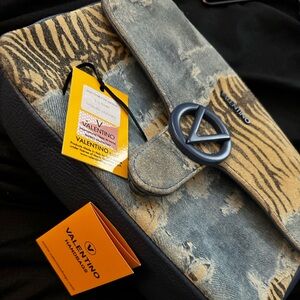 Valentino Denim leather handbag